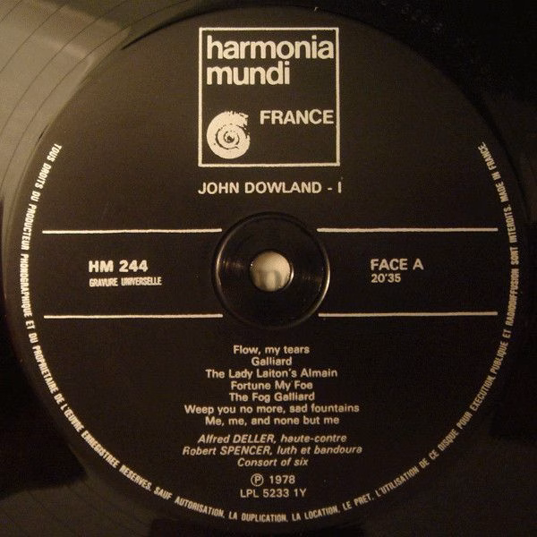 harmonia mundi France HM 244/46 - John Dowland, Alfred Deller, R - Image 3