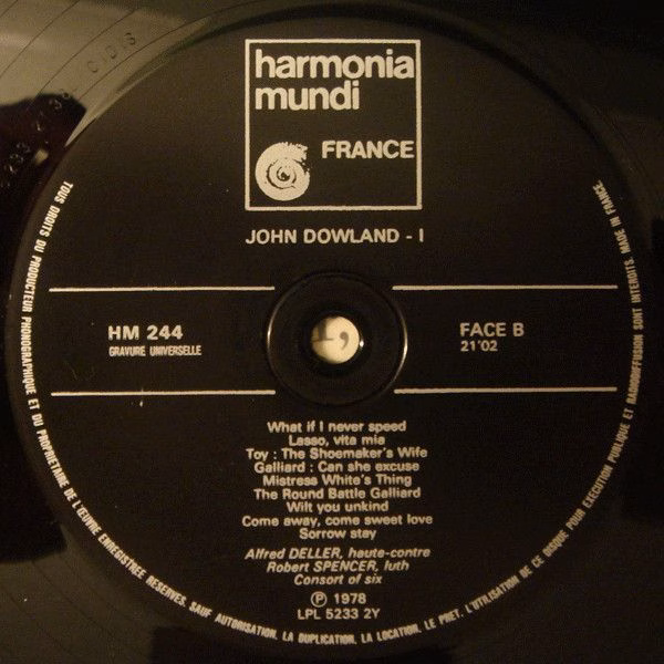 harmonia mundi France HM 244/46 - John Dowland, Alfred Deller, R - Image 4