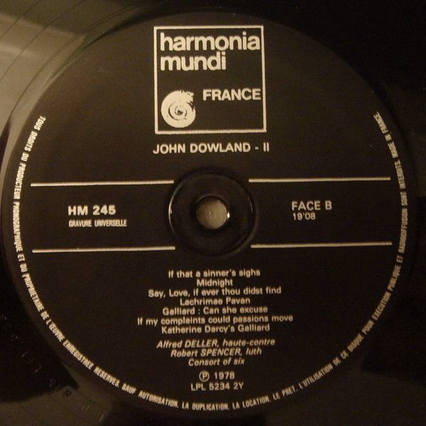 harmonia mundi France HM 244/46 - John Dowland, Alfred Deller, R - Image 6