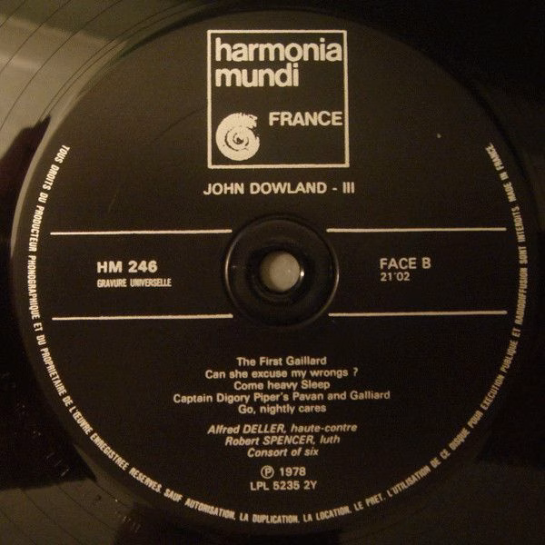 harmonia mundi France HM 244/46 - John Dowland, Alfred Deller, R - Image 8