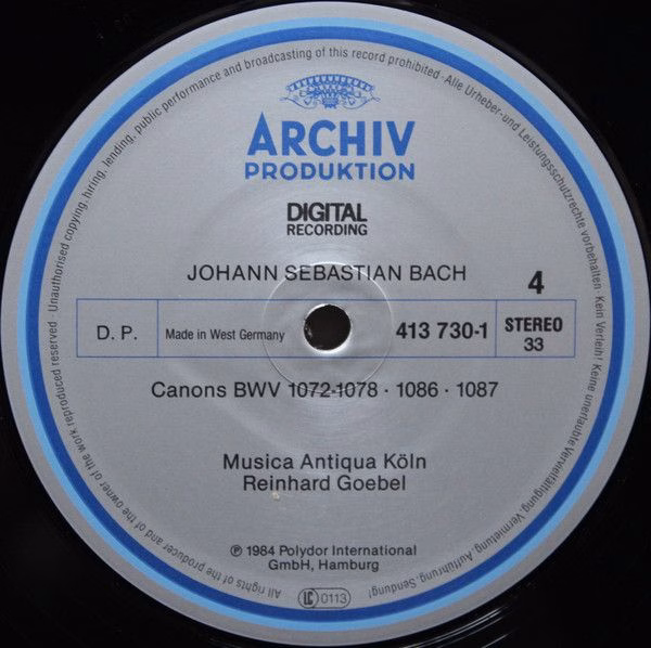 Archiv Produktion 413 728-1 - Johann Sebastian Bach, Musica Anti - Image 13