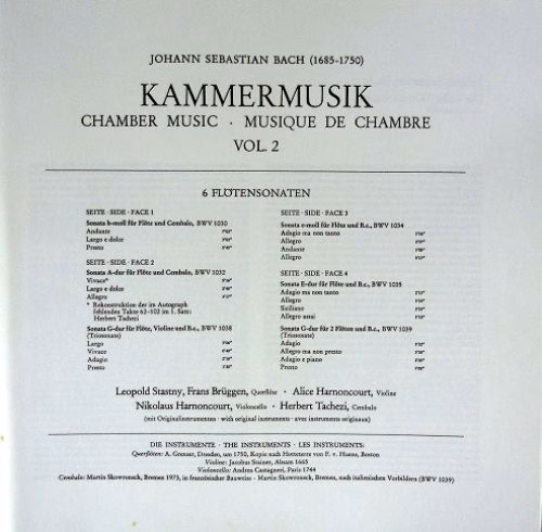 Telefunken 6.35339 EX - Johann Sebastian Bach, Nikolaus Harnonco - Image 3