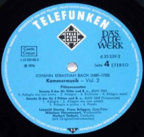 Telefunken 6.35339 EX - Johann Sebastian Bach, Nikolaus Harnonco - Image 8