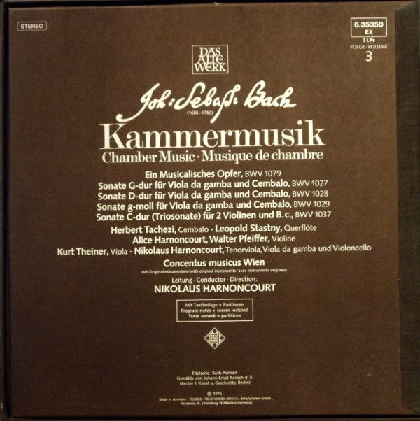 Telefunken 6.35350 EX - Johann Sebastian Bach - Kammermusik (Cha - Image 2
