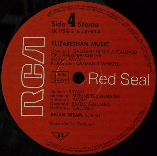 RCA Red Seal RK 11518/1-2 - The Julian Bream Consort, Julian Bre - Image 9