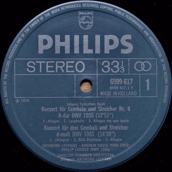 Philips 6747 194 - Johann Sebastian Bach, Raymond Leppard, Andre - Image 5