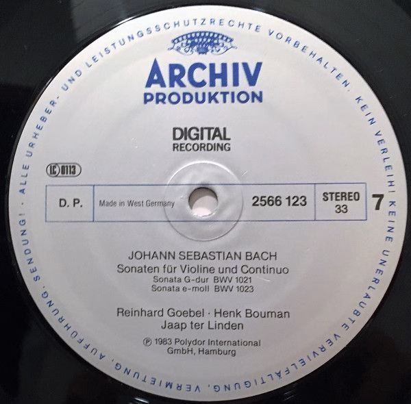 Archiv Produktion 2742 007 - Johann Sebastian Bach, Musica Antiq - Image 9