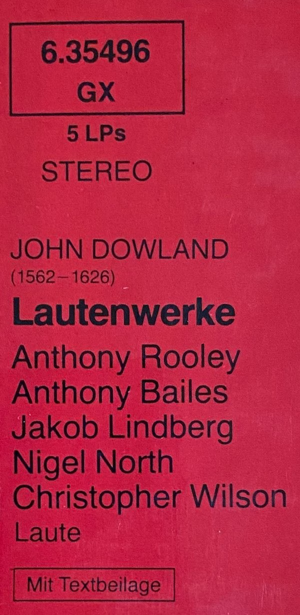 DECCA 6.35496 GX - John Dowland, Anthony Rooley, Anthony Bailes, - Image 3
