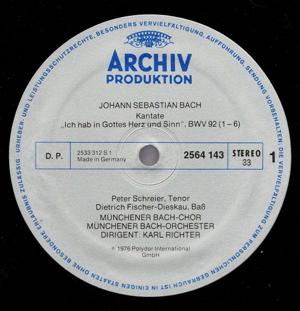 Archiv Produktion 2722 022 - Johann Sebastian Bach, Edith Mathis - Image 3