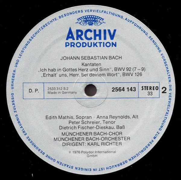 Archiv Produktion 2722 022 - Johann Sebastian Bach, Edith Mathis - Image 4