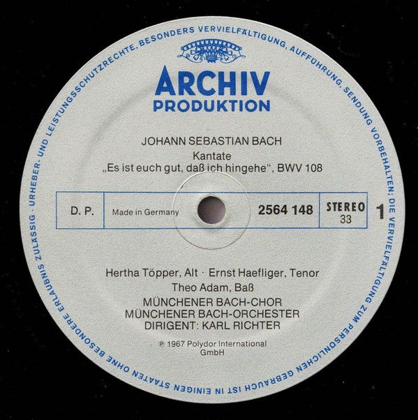 Archiv Produktion 2722 022 - Johann Sebastian Bach, Edith Mathis - Image 13