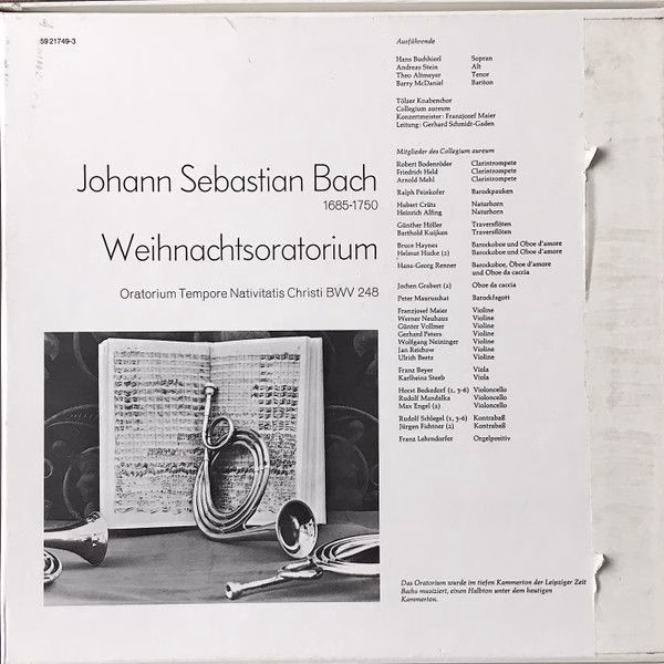 BASF 59-21749-3 - Johann Sebastian Bach, Tölzer Knabenchor, Coll - Image 3