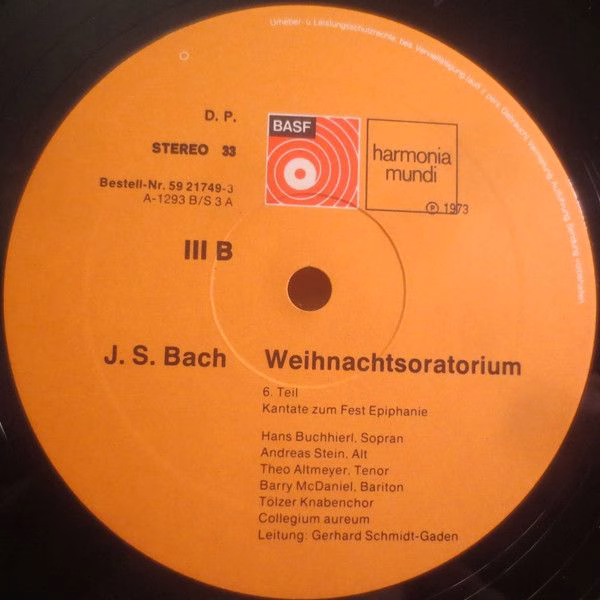 BASF 59-21749-3 - Johann Sebastian Bach, Tölzer Knabenchor, Coll - Image 9