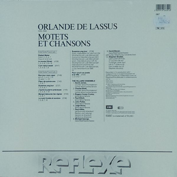 His Master's Voice 067 EL 14 3630 1 - Roland de Lassus, The Hill - Image 2