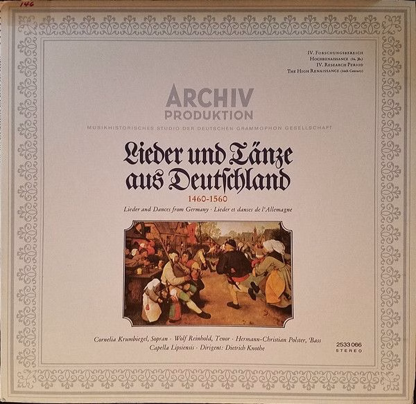 Archiv Produktion 2533 066 - Cornelia Krumbiegel, Wolf Reinhold,