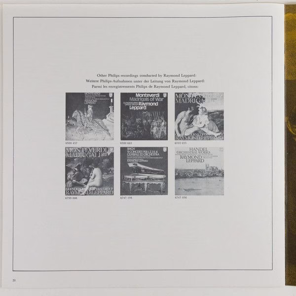 Philips 6747 416 - Claudio Monteverdi, Raymond Leppard - Madriga - Image 15