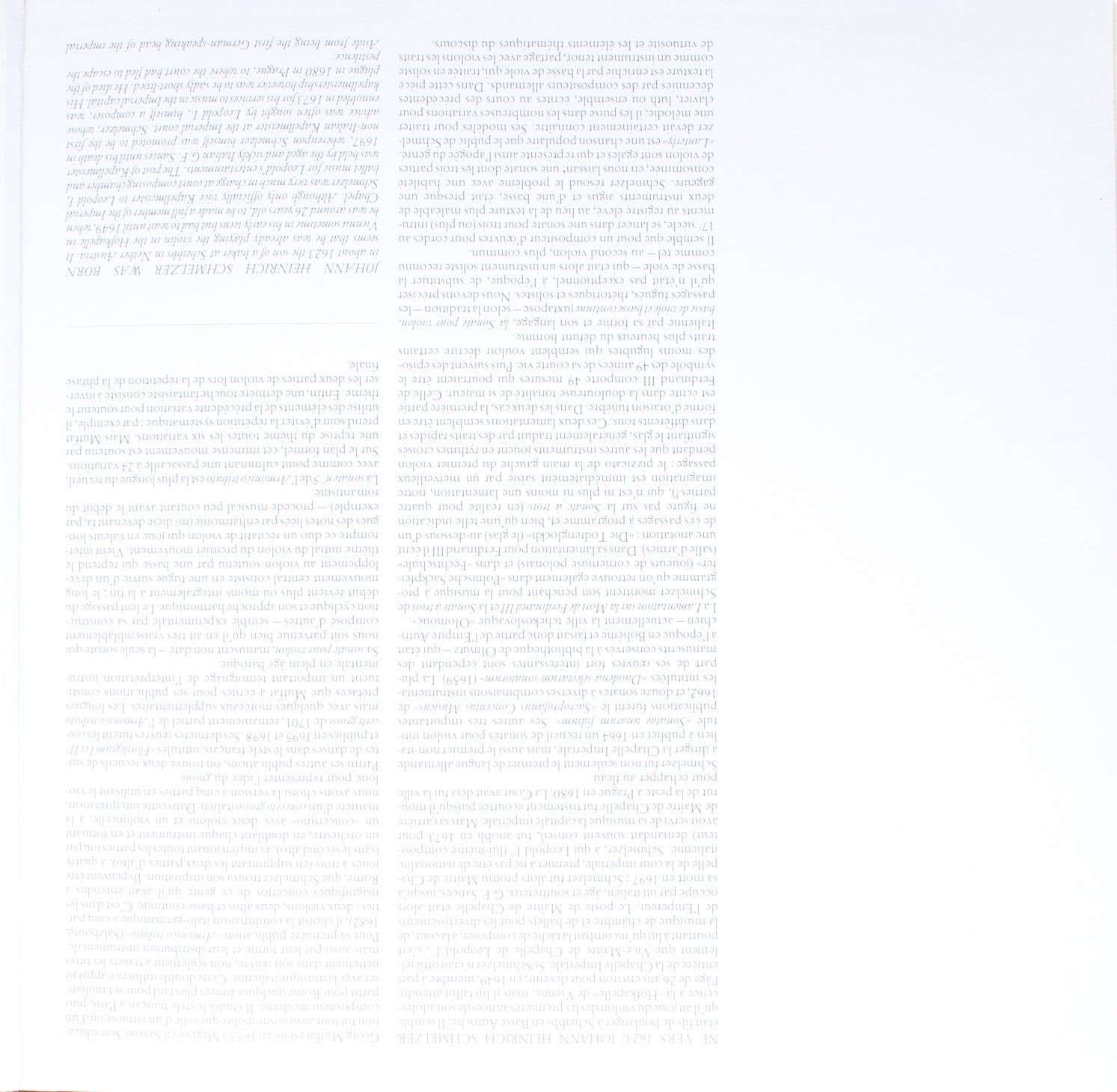 Harmonia Mundi HMC 1220 - Johann Heinrich Schmelzer, Georg Muffa - Image 4