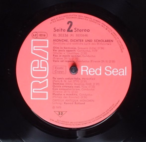 RCA Red Seal RL 30336 - Capella Antiqua München, Konrad Ruhland - Image 6