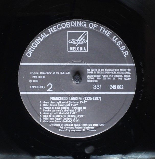 249 002 - Francesco Landini, Hortus Musicus, Andres Mustonen - - Image 4