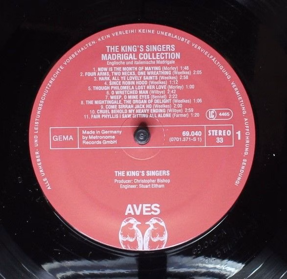 Aves 69.040 - The King's Singers - The King's Singers Madrigal C - Image 3