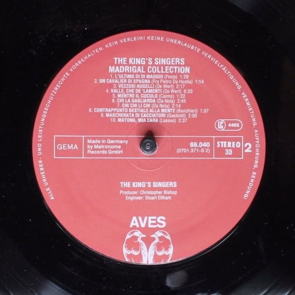 Aves 69.040 - The King's Singers - The King's Singers Madrigal C - Image 4