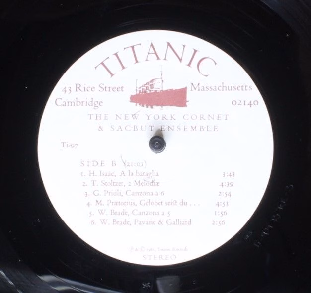 Titanic (2) Ti-97 - The New York Cornet & Sacbut Ensemble - Germ - Image 3