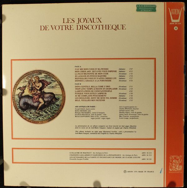 ARION ARN 38 334 - Guillaume Dufay, Ars Antiqua De Paris, Michel - Image 2