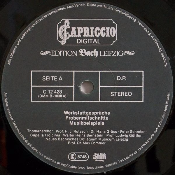 Capriccio C 12 423 - Johann Sebastian Bach, Peter Schreier, Ludw - Image 3