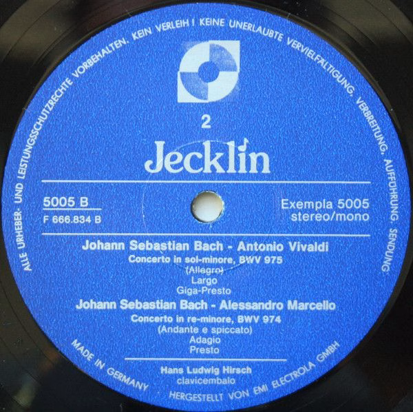 Jecklin Exempla 5005 - Johann Sebastian Bach, Hans Ludwig Hirsch - Image 3