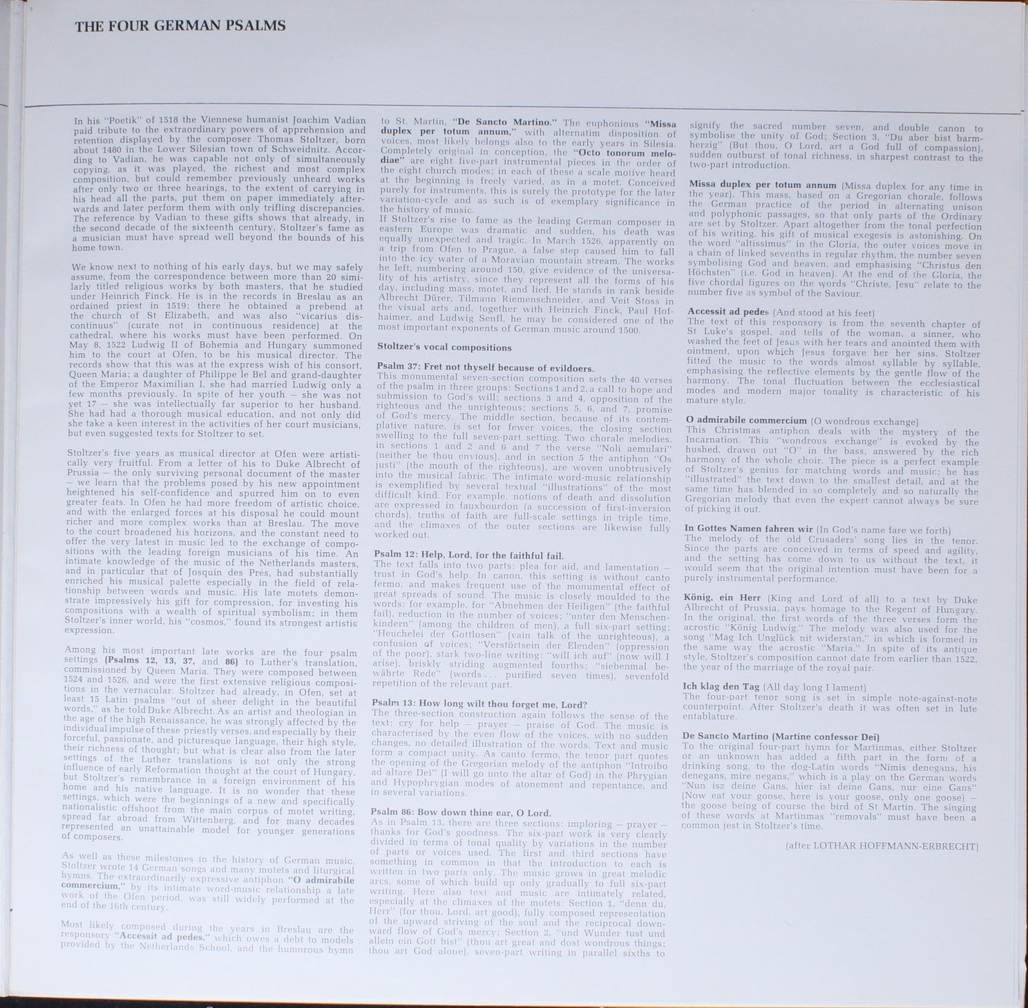 Philips 6775 017 - Thomas Stoltzer, Capella Antiqua München, Kon - Image 5