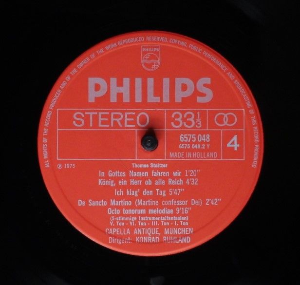 Philips 6775 017 - Thomas Stoltzer, Capella Antiqua München, Kon - Image 10