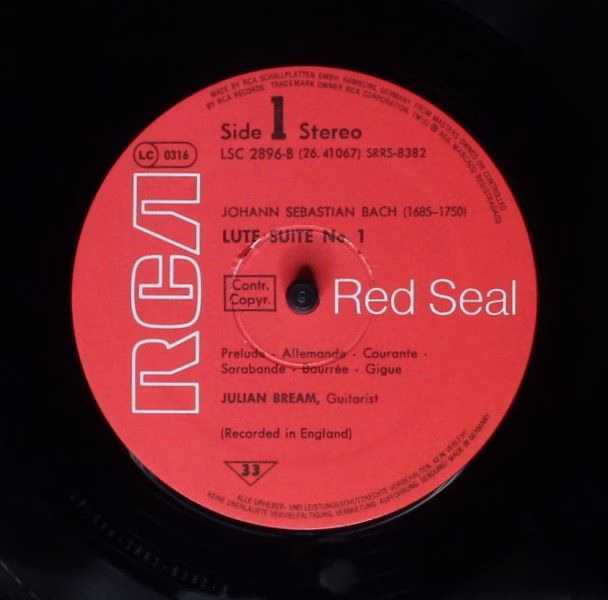 RCA Red Seal LSC 2896-B - Johann Sebastian Bach, Julian Bream - - Image 3