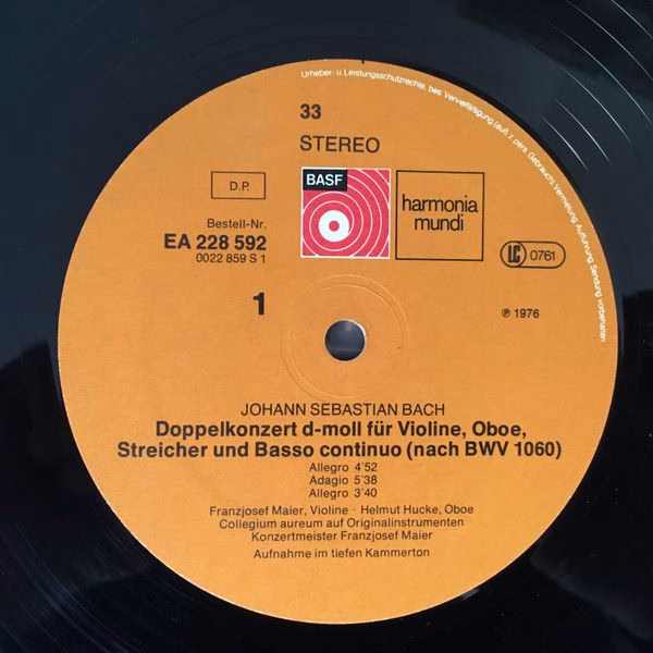 BASF EA 228 592 - Johann Sebastian Bach, Collegium Aureum, Franz - Image 5