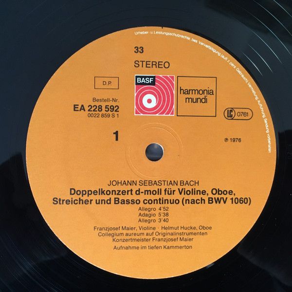 BASF EA 228 592 - Johann Sebastian Bach, Collegium Aureum, Franz - Image 5