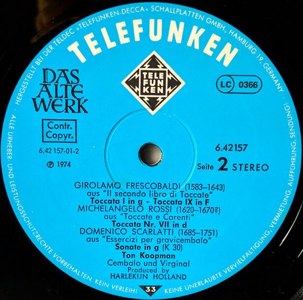 Telefunken 6.42157 AW - Ton Koopman, Jan Pieterszoon Sweelinck, - Image 6