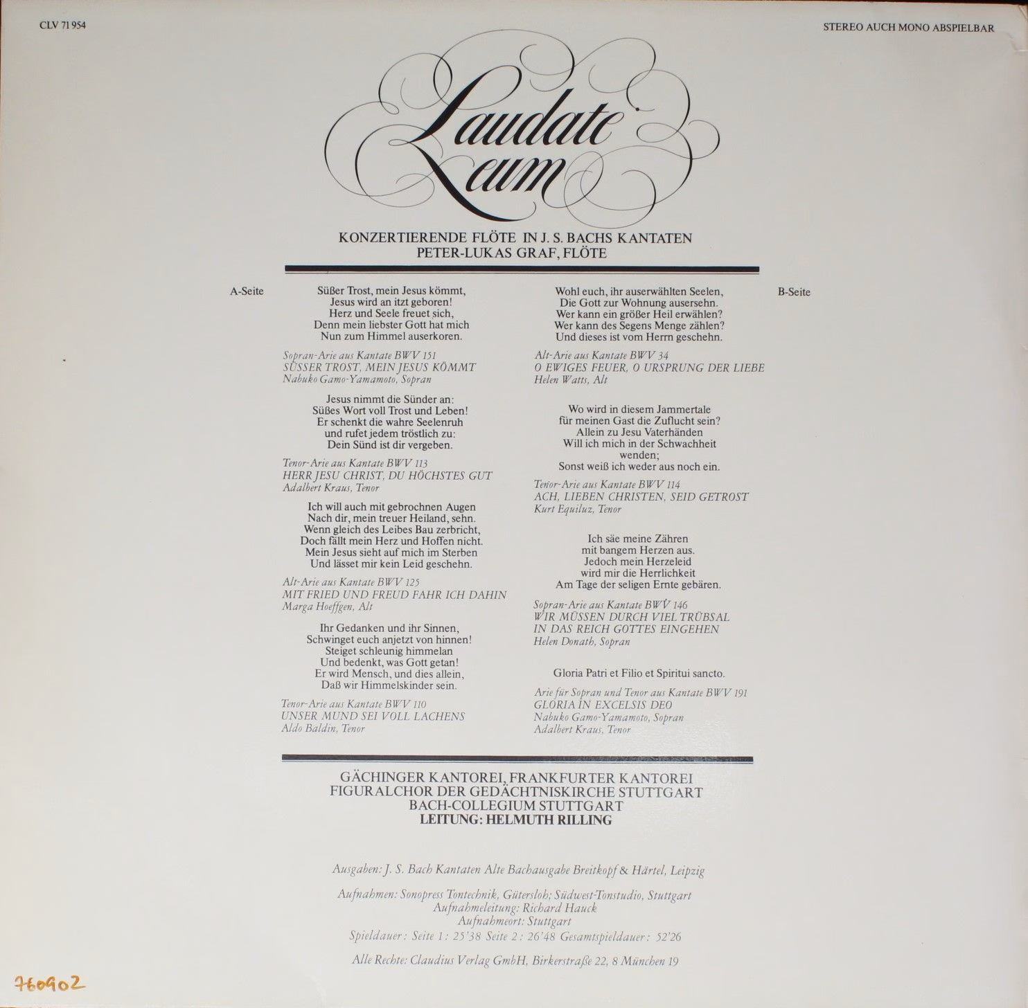 Hänssler Classic 98.797 - Johann Sebastian Bach, Peter-Lukas Gra - Image 2