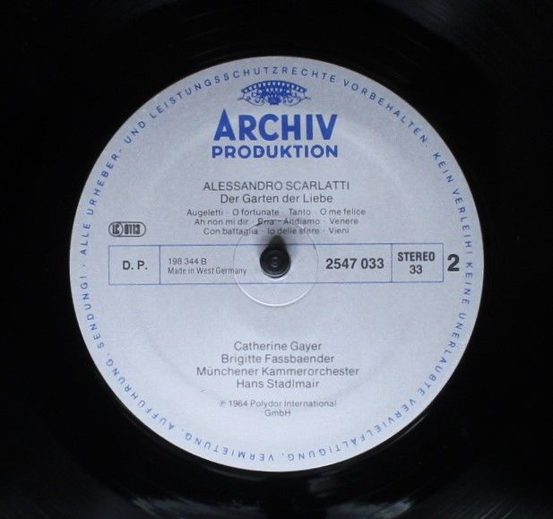 Archiv Produktion 2547 033 - Alessandro Scarlatti, Catherine Gay - Image 4