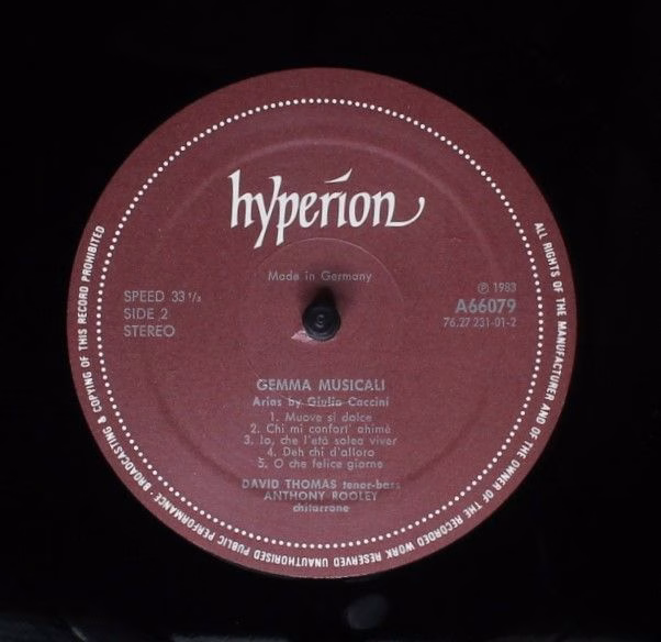 hyperion A66079 - Giulio Caccini, Giovanni Puliaschi, David Thom - Image 5