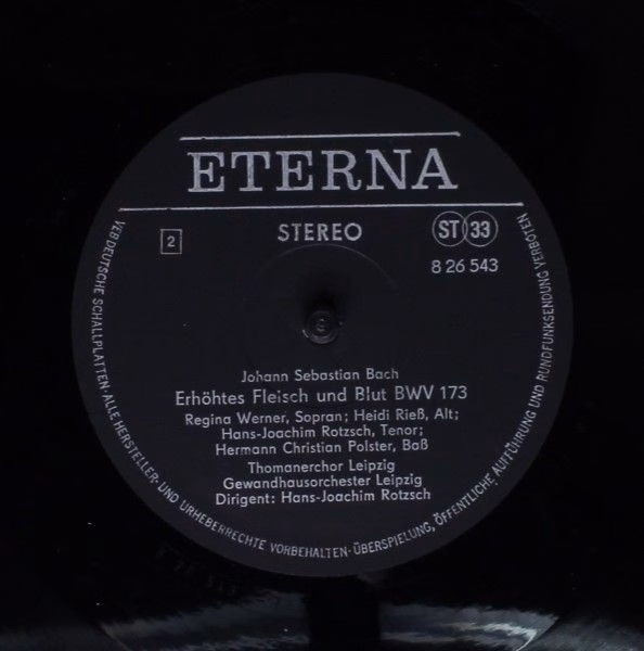 Eterna 8 26 543 - Johann Sebastian Bach, Thomanerchor, Gewandhau - Image 4