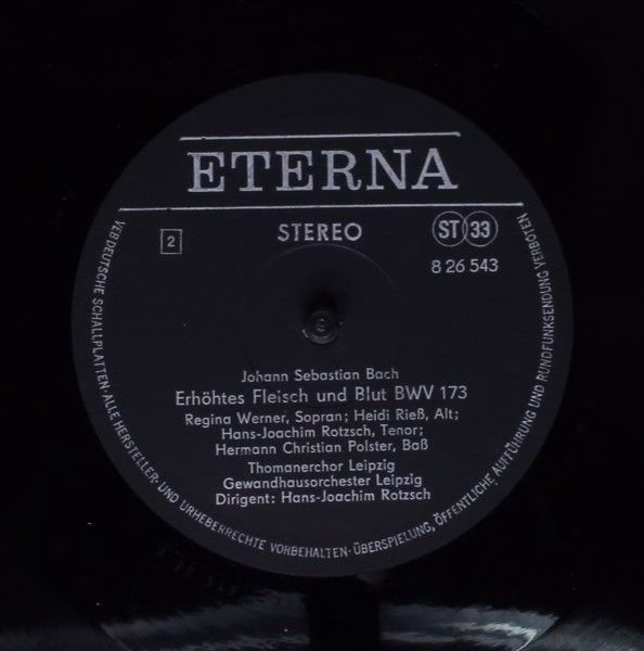 Eterna 8 26 543 - Johann Sebastian Bach, Thomanerchor, Gewandhau - Image 4