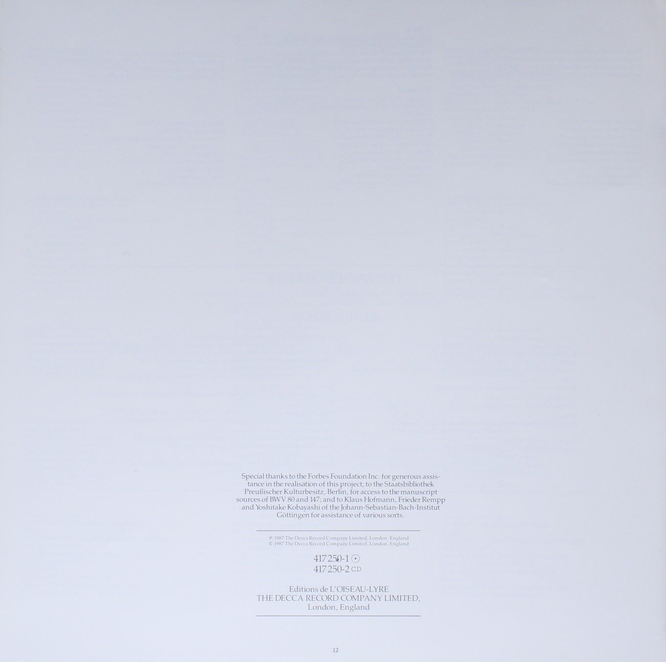 DECCA 6.43461 - Johann Sebastian Bach, Joshua Rifkin, Jane Bryde - Image 4