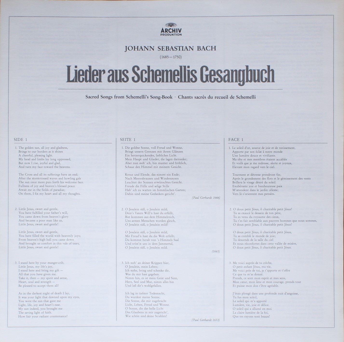 Archiv Produktion 2533 458 - Johann Sebastian Bach, Peter Schrei - Image 3