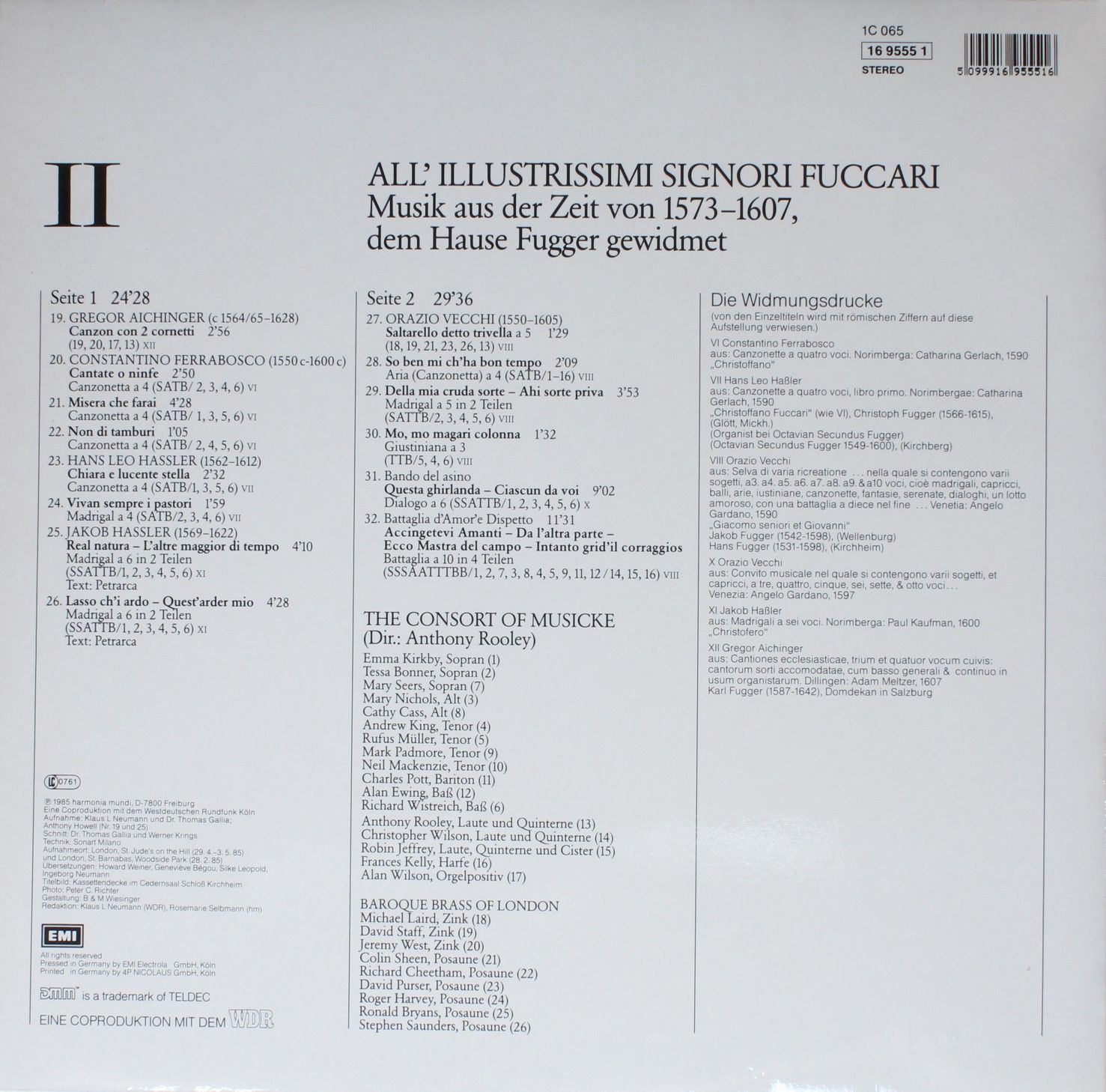 Deutsche Harmonia Mundi 065 16 9555 1 - Gregor Aichinger, Consta - Image 2