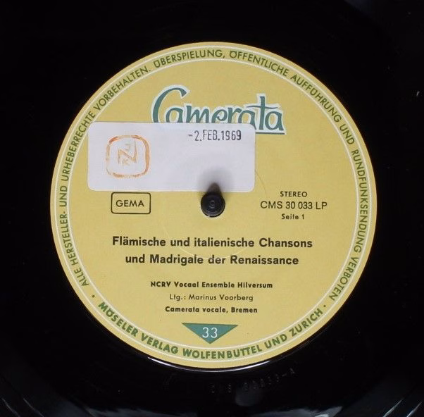 Camerata (2) CMS 30033 LP - Various - Flämische Italienische Fra - Image 3