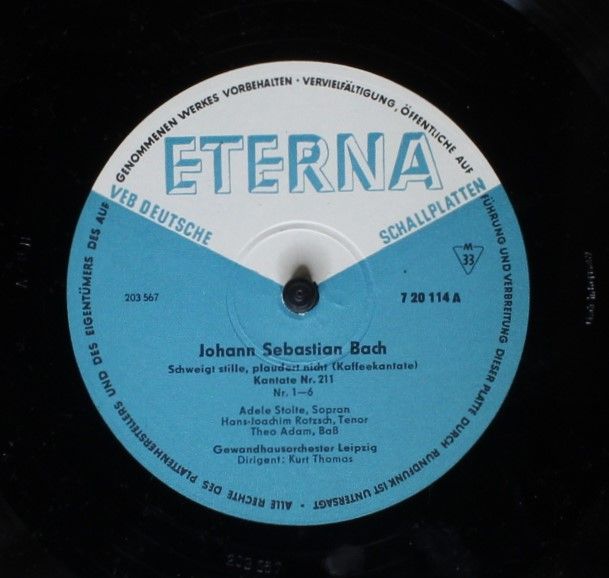 Eterna 7 20 114 - Johann Sebastian Bach - Schweigt Stille, Plaud - Image 3