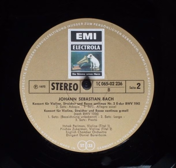 His Master's Voice 1C 065-02 236 - Daniel Barenboim, Itzhak Perl - Image 4