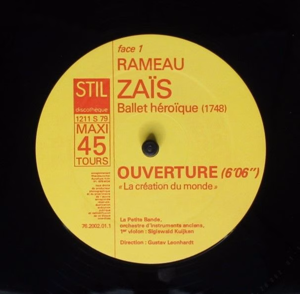 Stil 1211 S 79 - Jean-Philippe Rameau - Zaïs, Ballet Héroïque Mi - Image 3