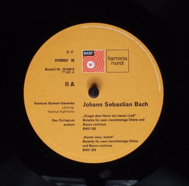 Harmonia Mundi 29 29046-8 - Johann Sebastian Bach, Kantorei Barm - Image 7