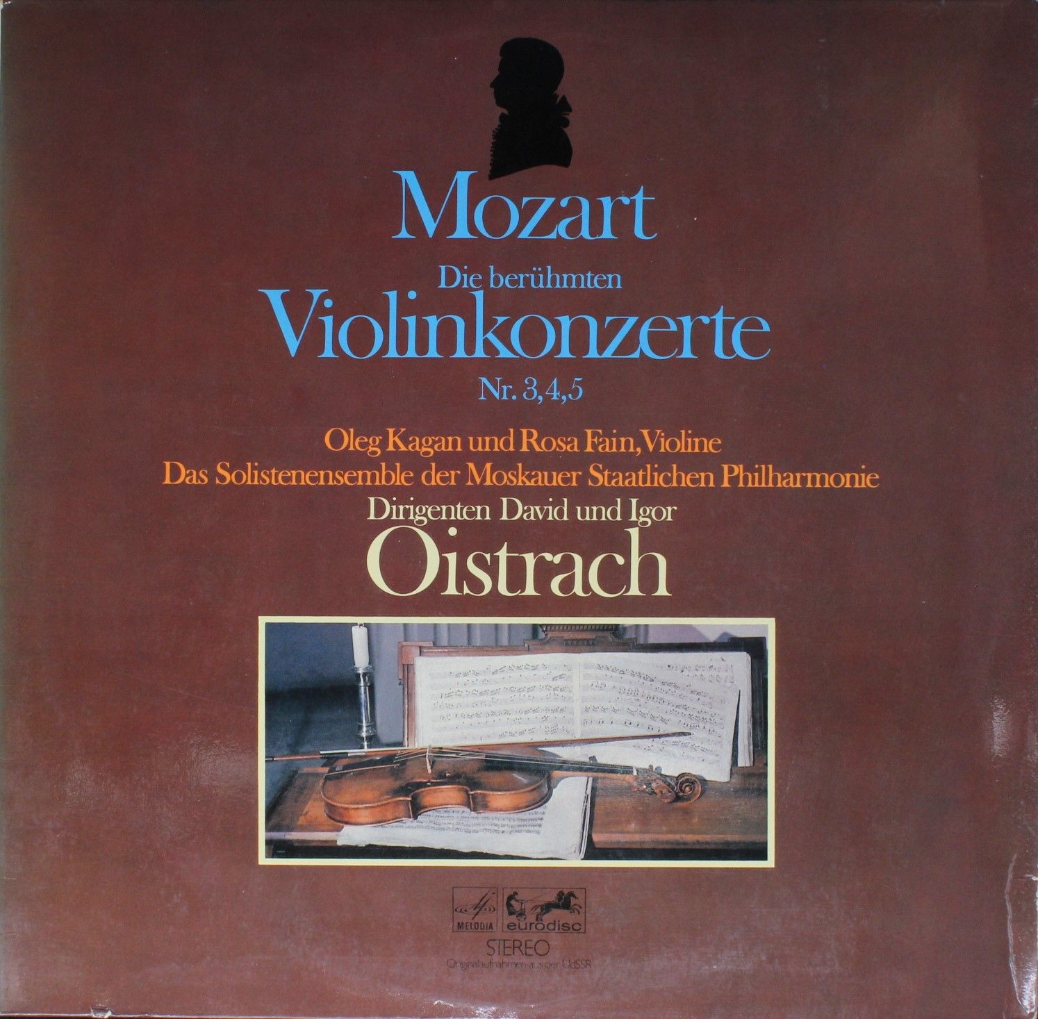 Eurodisc 80 986 XK - Wolfgang Amadeus Mozart, Oleg Kagan, Solois