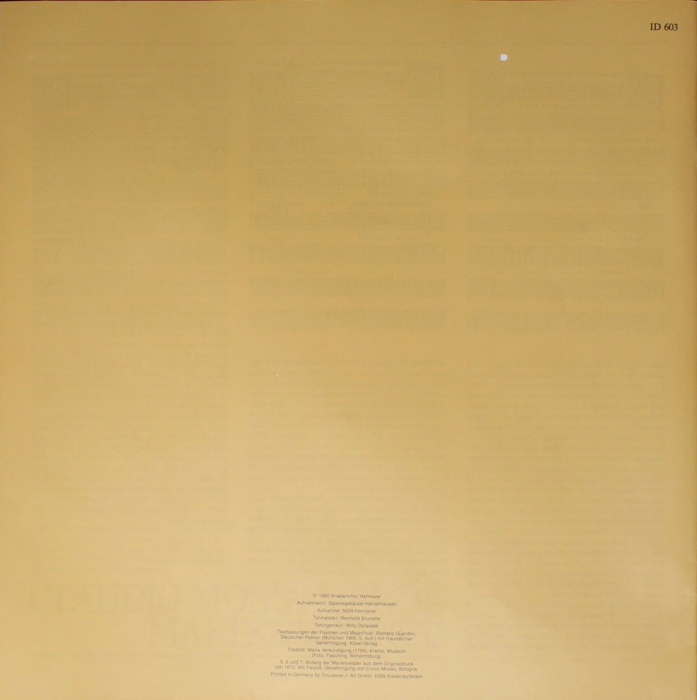 Interdisc (4) ID 603 - Claudio Monteverdi, Pro Cantione Antiqua, - Image 4